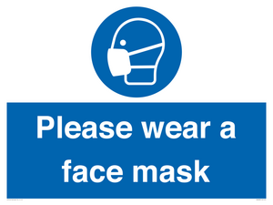 Please wear a face mask